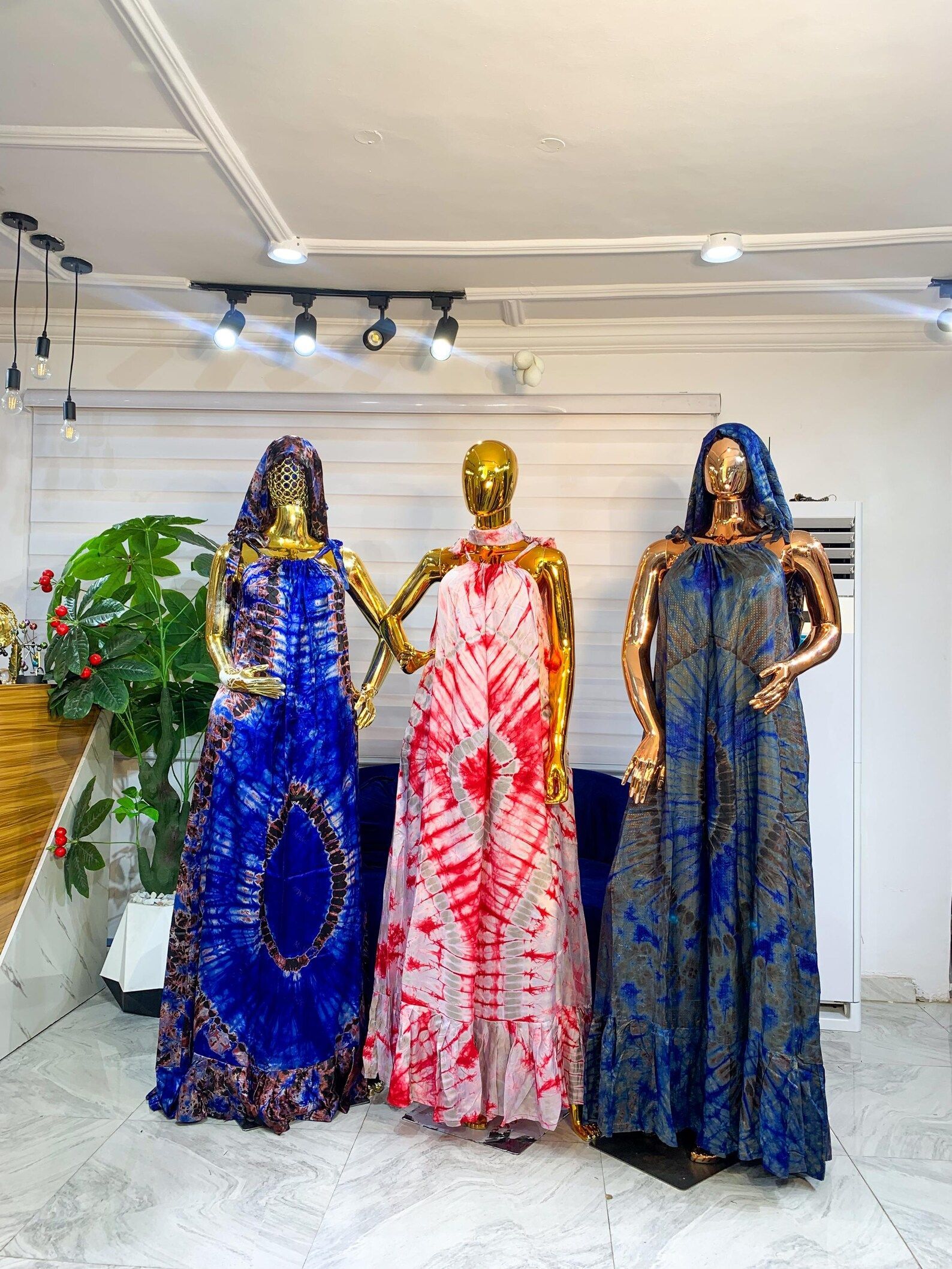 Ene Adire Ankara Long Dress - Multiple Colors