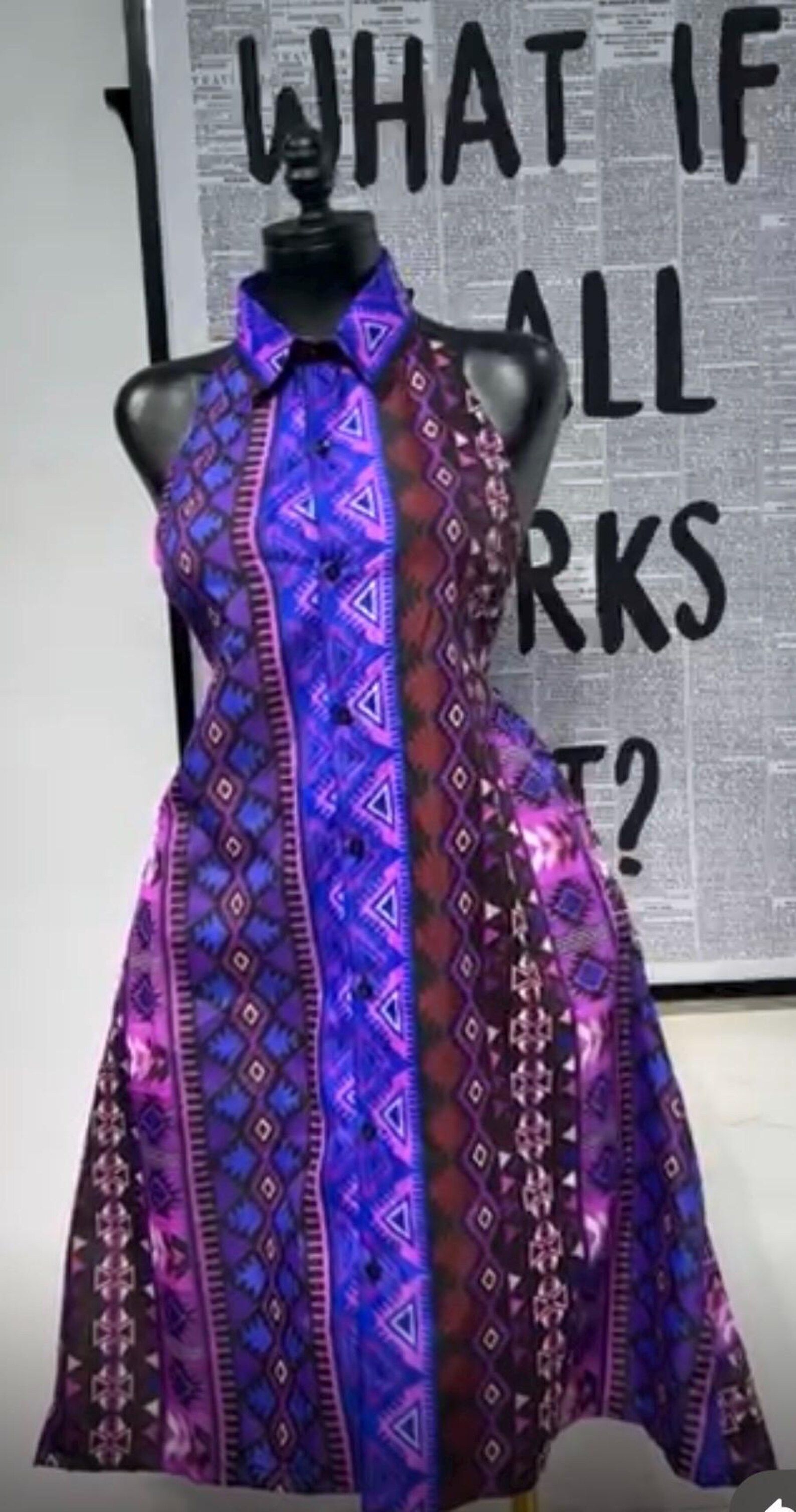 Butterfly Open Back Purple Dress