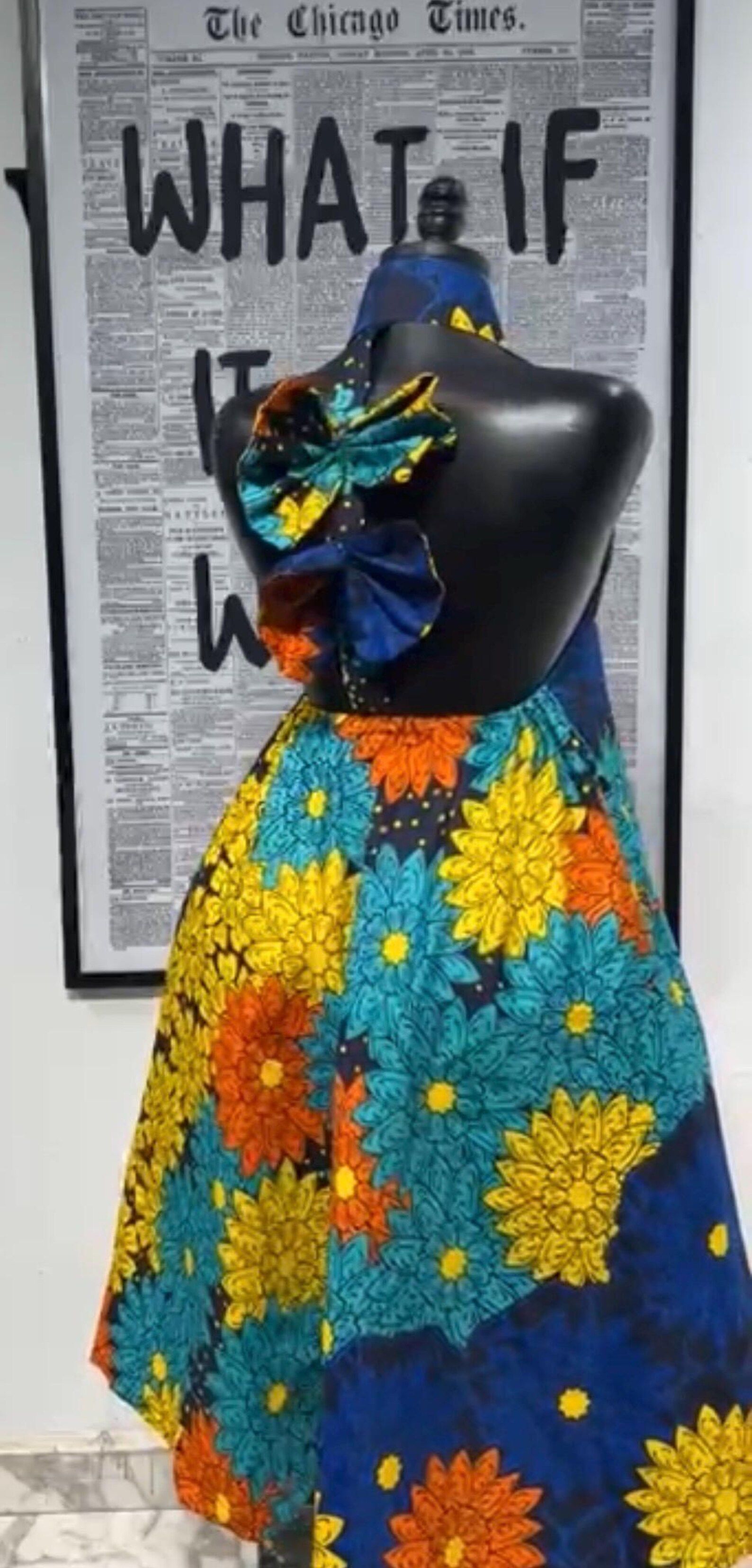 Butterfly Open Back Dress Yellow