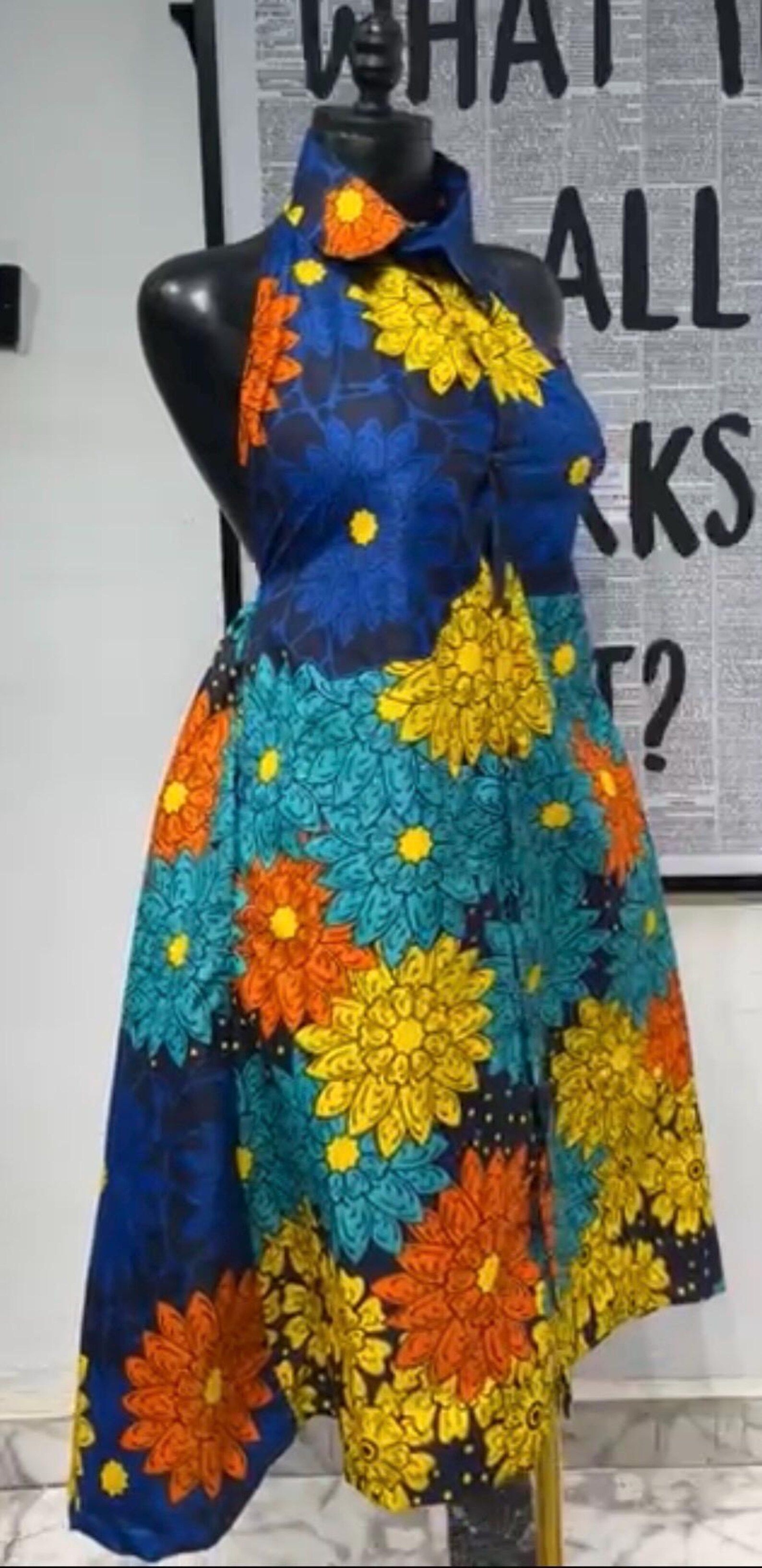 Butterfly Open Back Dress Yellow