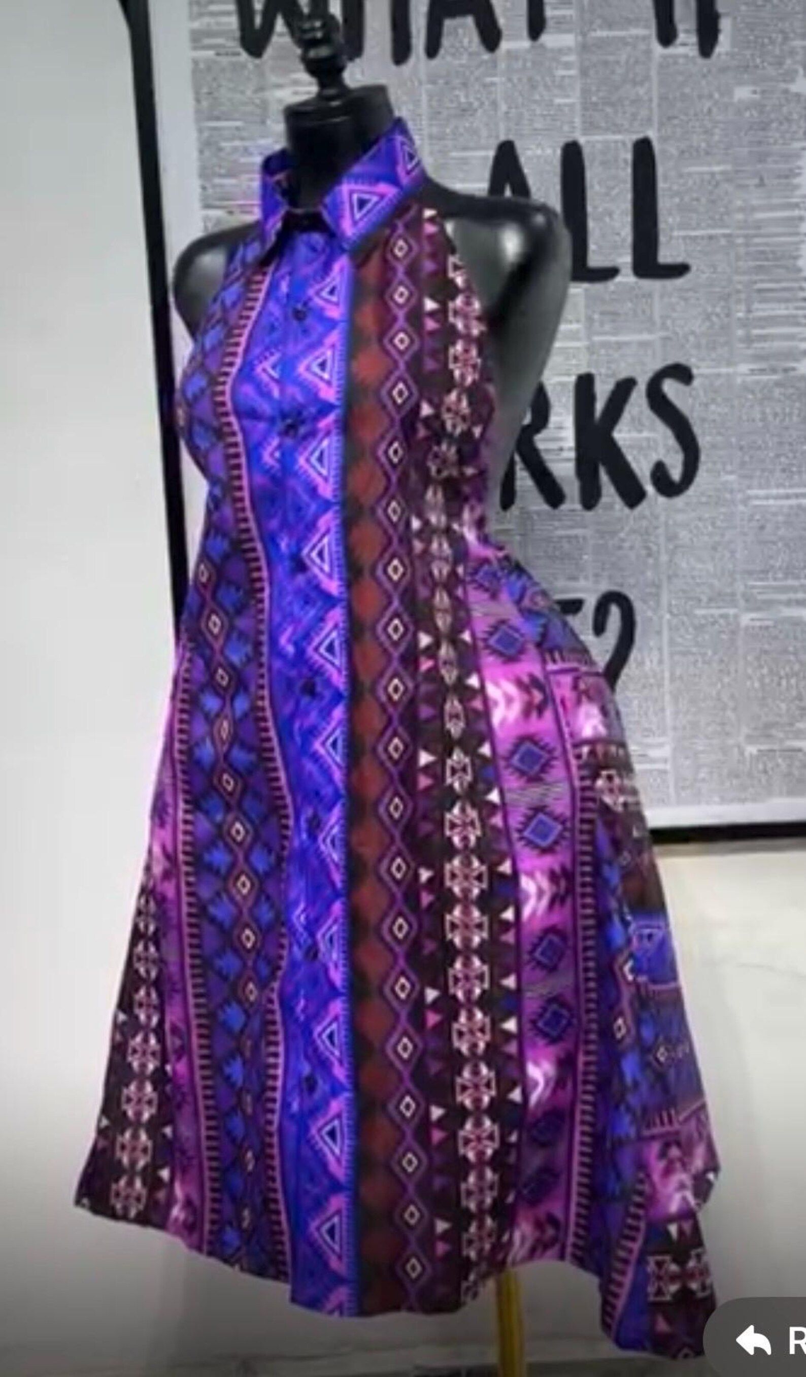 Butterfly Open Back Purple Dress