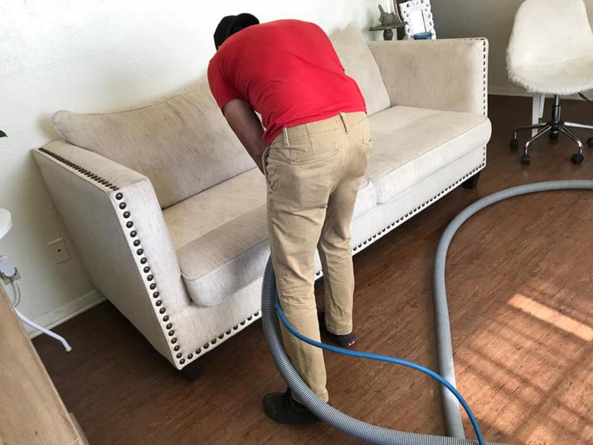 Cleaning a couch