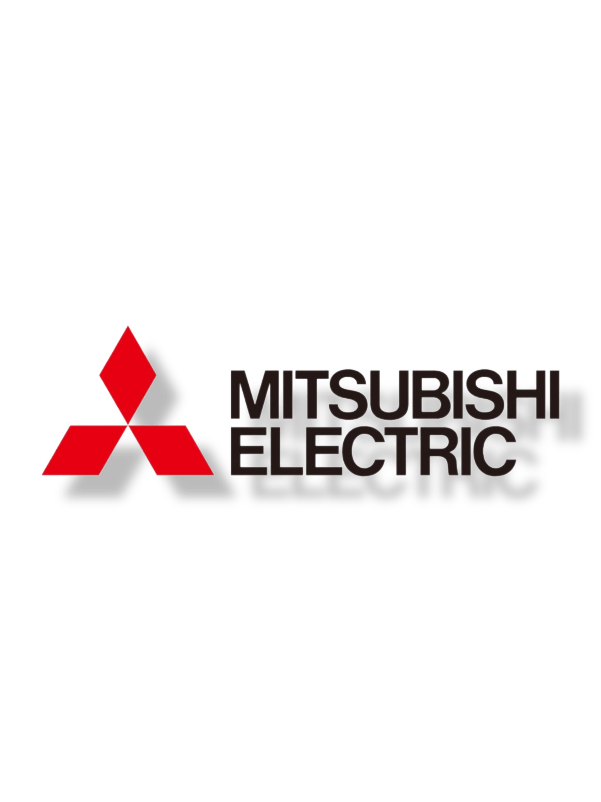 The Mitsubishi Electric logo, featuring three red diamonds above the black brand name on a white background.