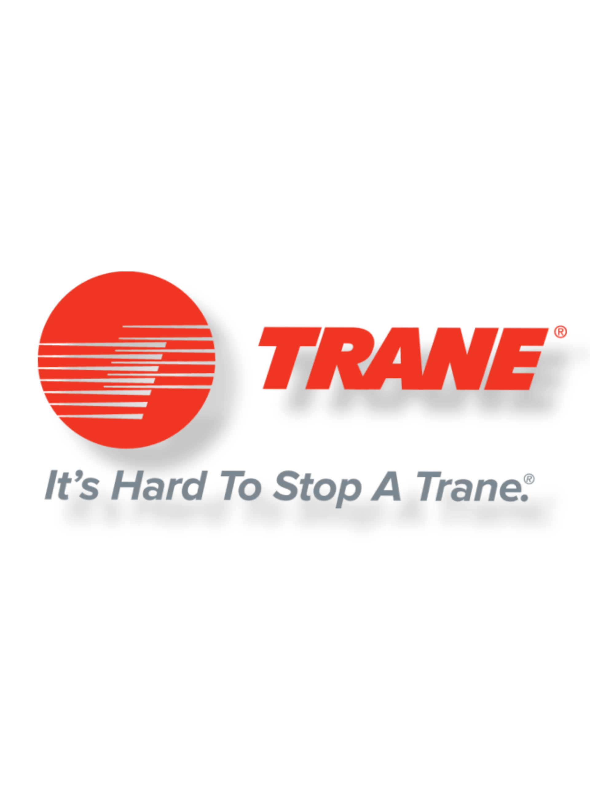 The red Trane logo and their slogan,