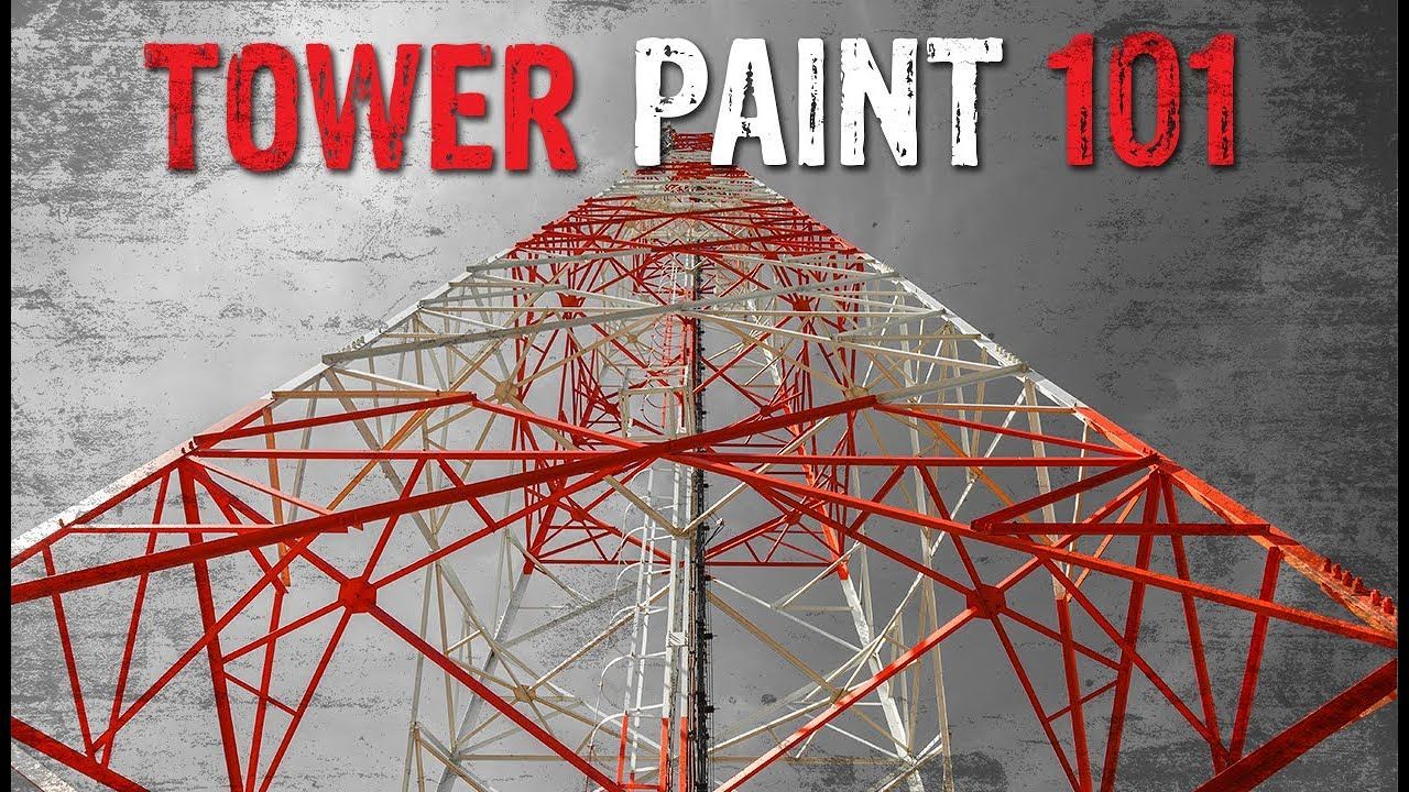 Painted Communications tower