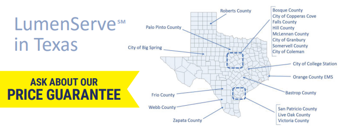 Texas Map — Austin, TX — LumenServe Inc.