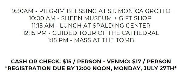 Register for our Parish Pilgrimage