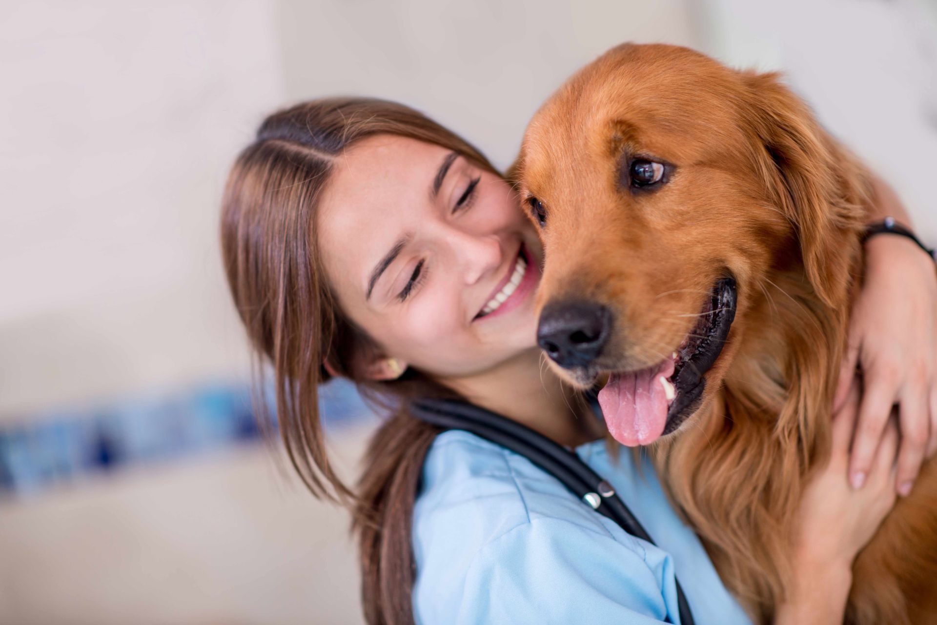 Happy Vet With a Dog — Warsaw, IN — Animal Medical Center