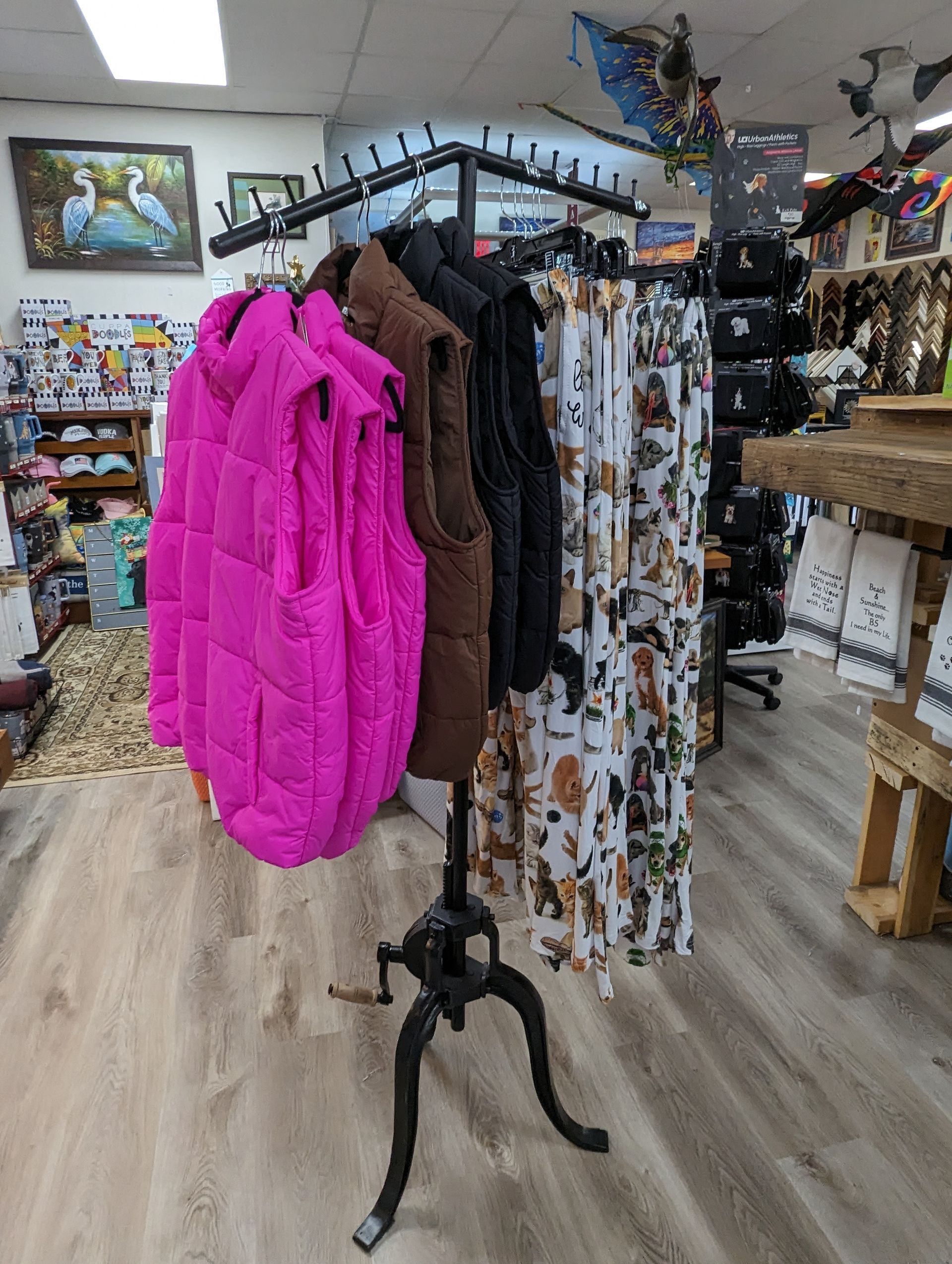 Clothes Hanging on a Rack — Summerville, SC — Donovan's Custom Framing and Gifts