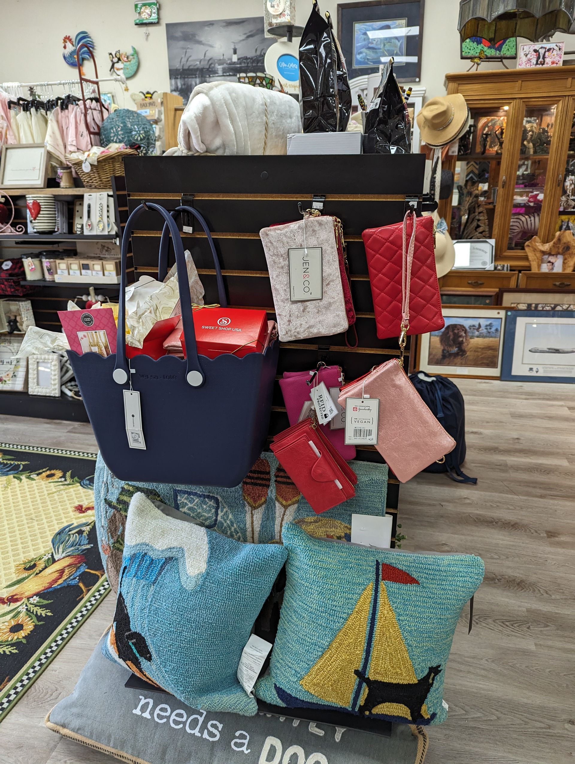 Bags Hanging on a Rack — Summerville, SC — Donovan's Custom Framing and Gifts