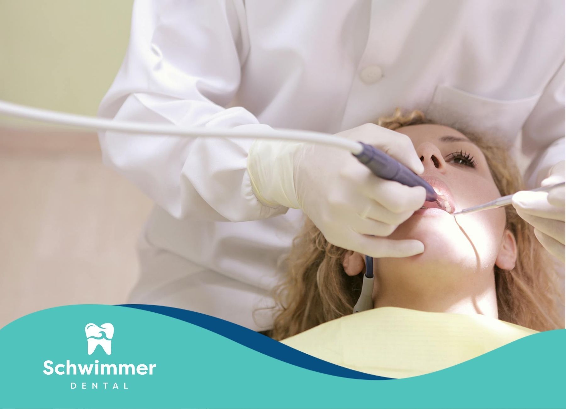 Close-up of a dentist using tools for a patient’s dental cleaning in Point Pleasant Beach, NJ.