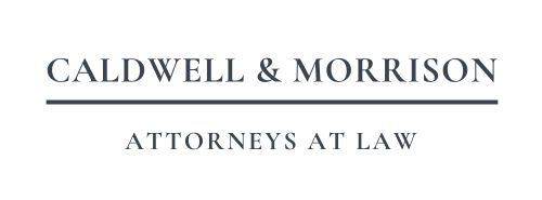 The logo for caldwell & morrison attorneys at law