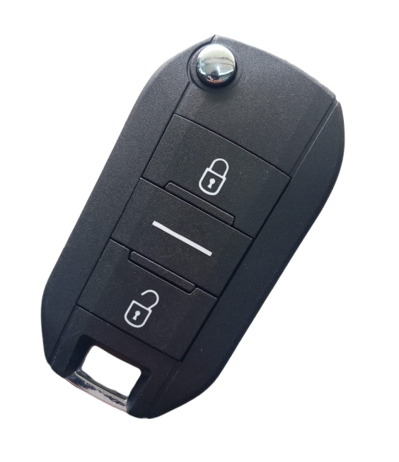 Chave Peugeot-Citroen, três botões