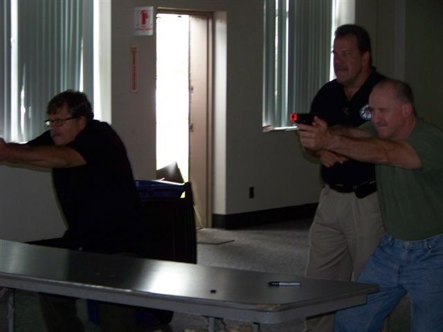 A group of people in a room