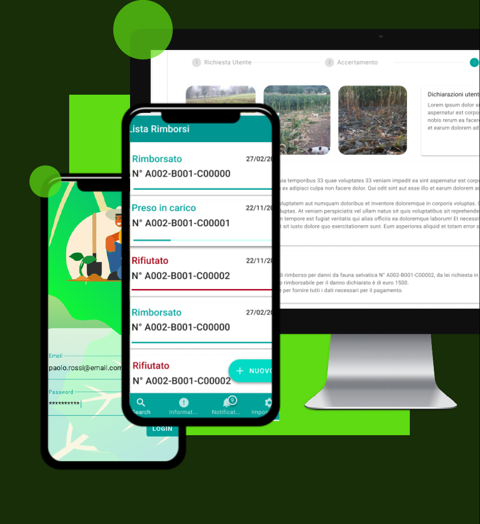 applicazione refund, rimborso per danni da fauna selvatica