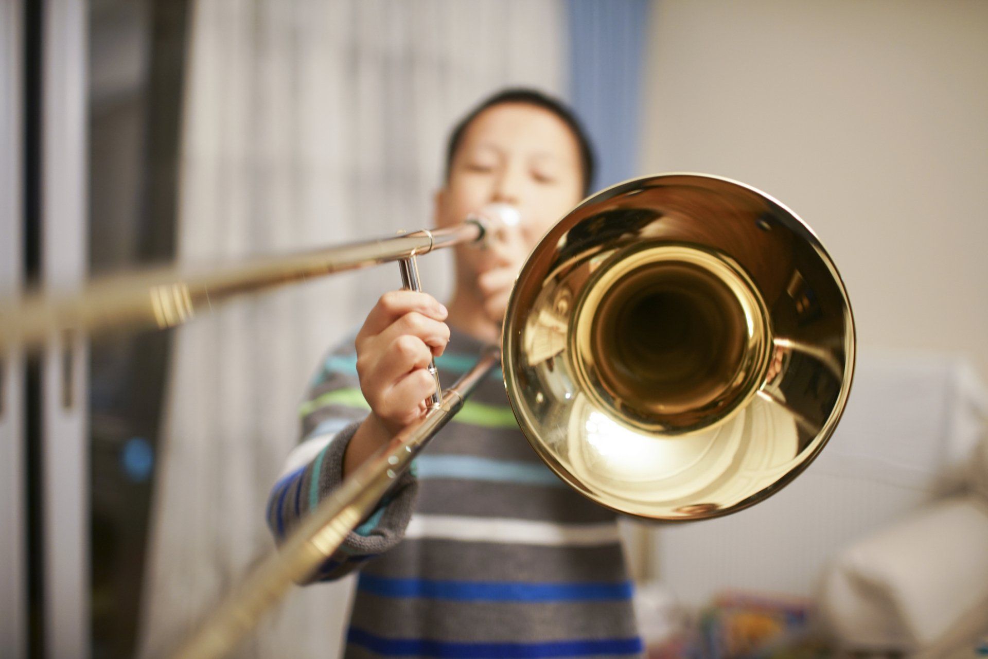 Boy Playing Trombone — Los Alamitos, CA — Applied Music Studio