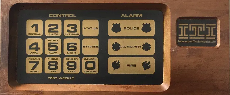 Museum piece Old faulty alarm panel