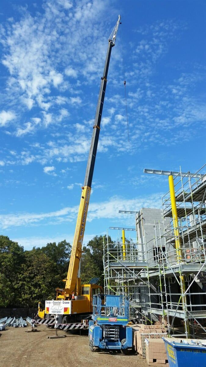 Crane in a Construction Site — Crane Rentals in Taree, NSW