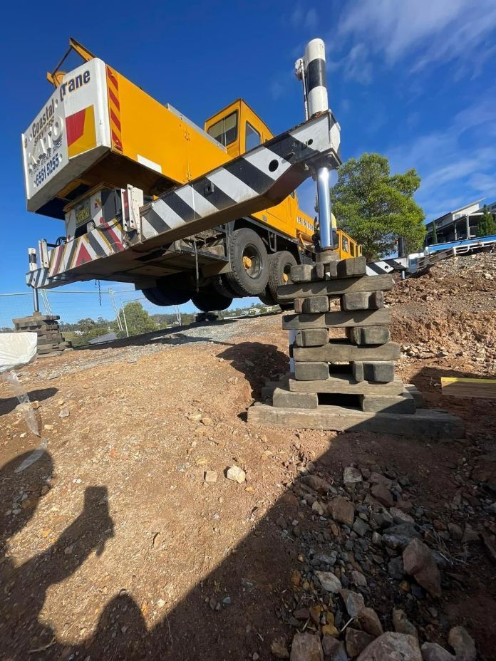 Crane on Cliff — Crane Rentals in Taree, NSW