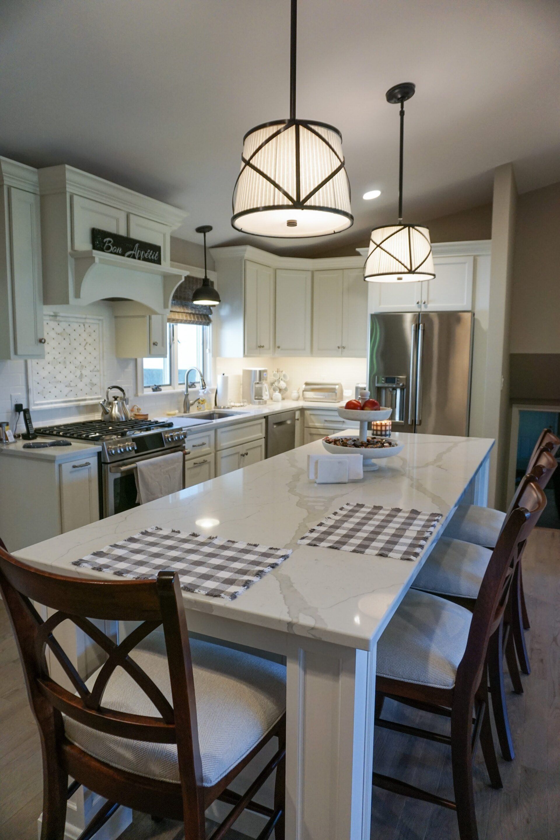 Kitchen Remodeling after picture featuring kitchen island