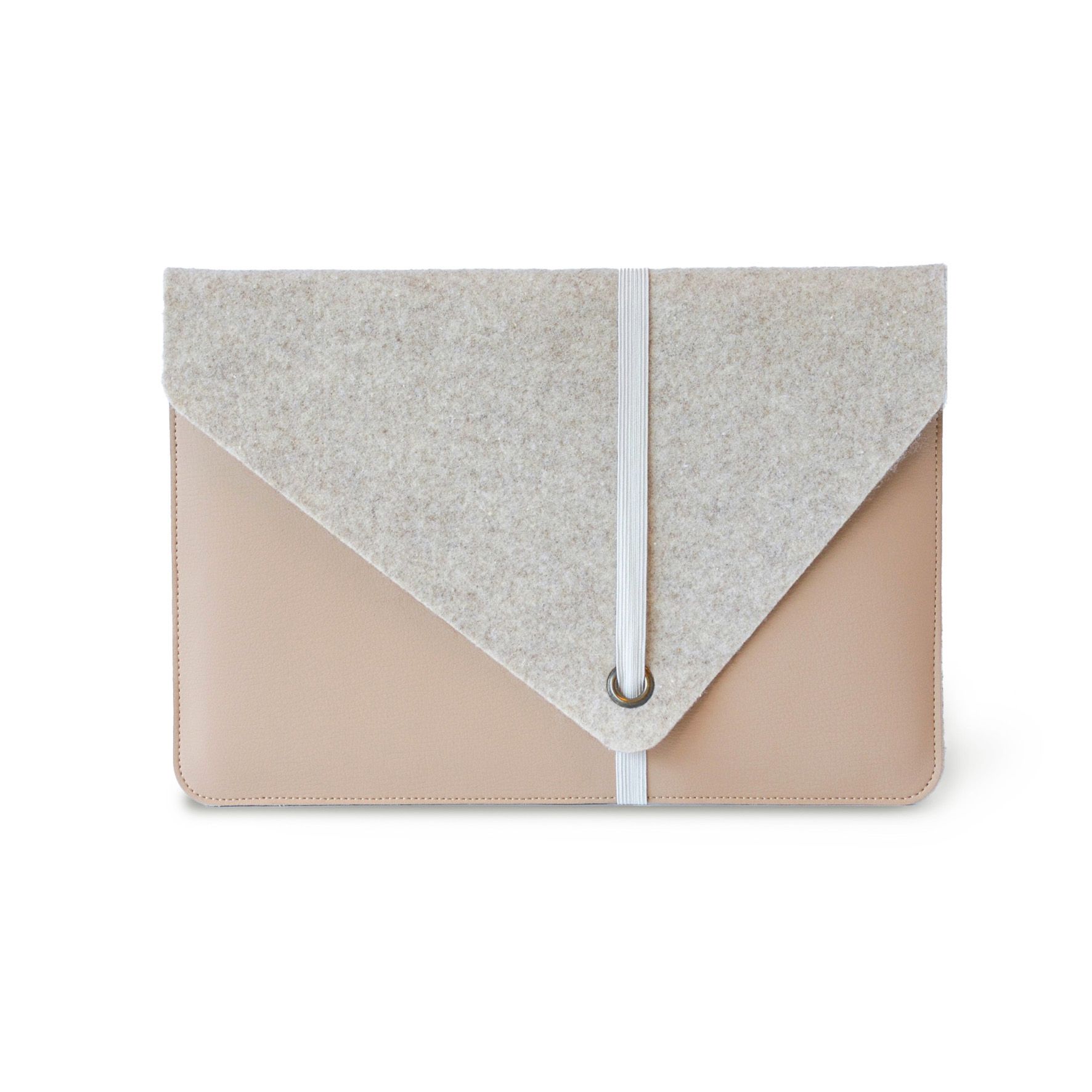 Laptop hoed van gerecycled wolvilt en appel afval