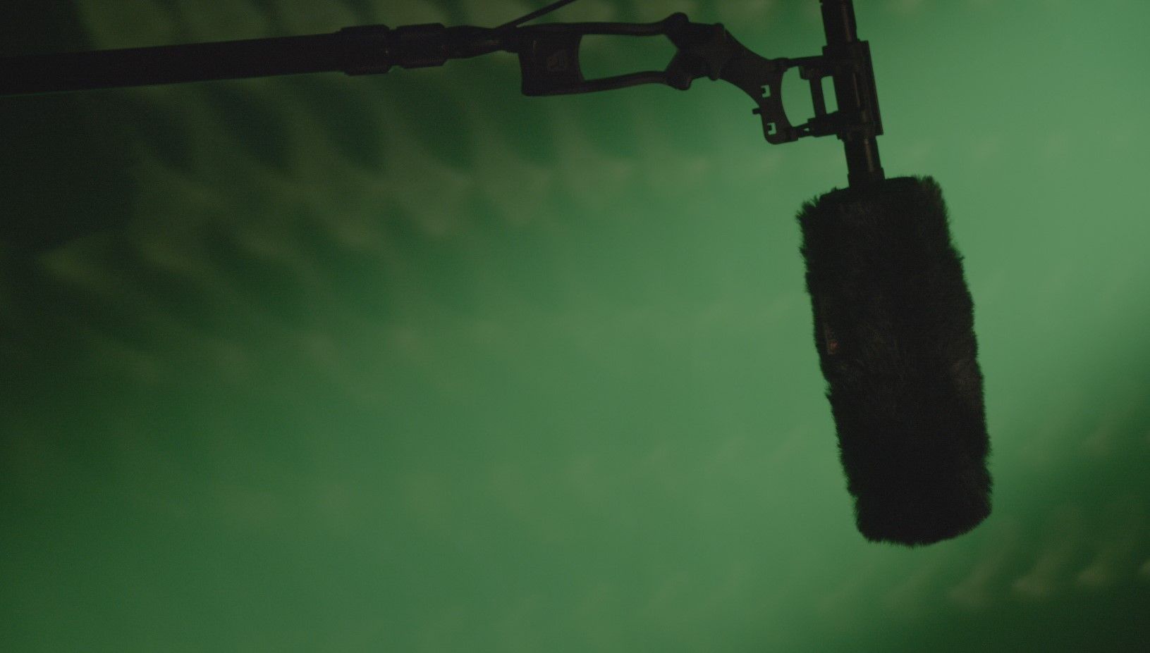 audio boom agains greenscreen
