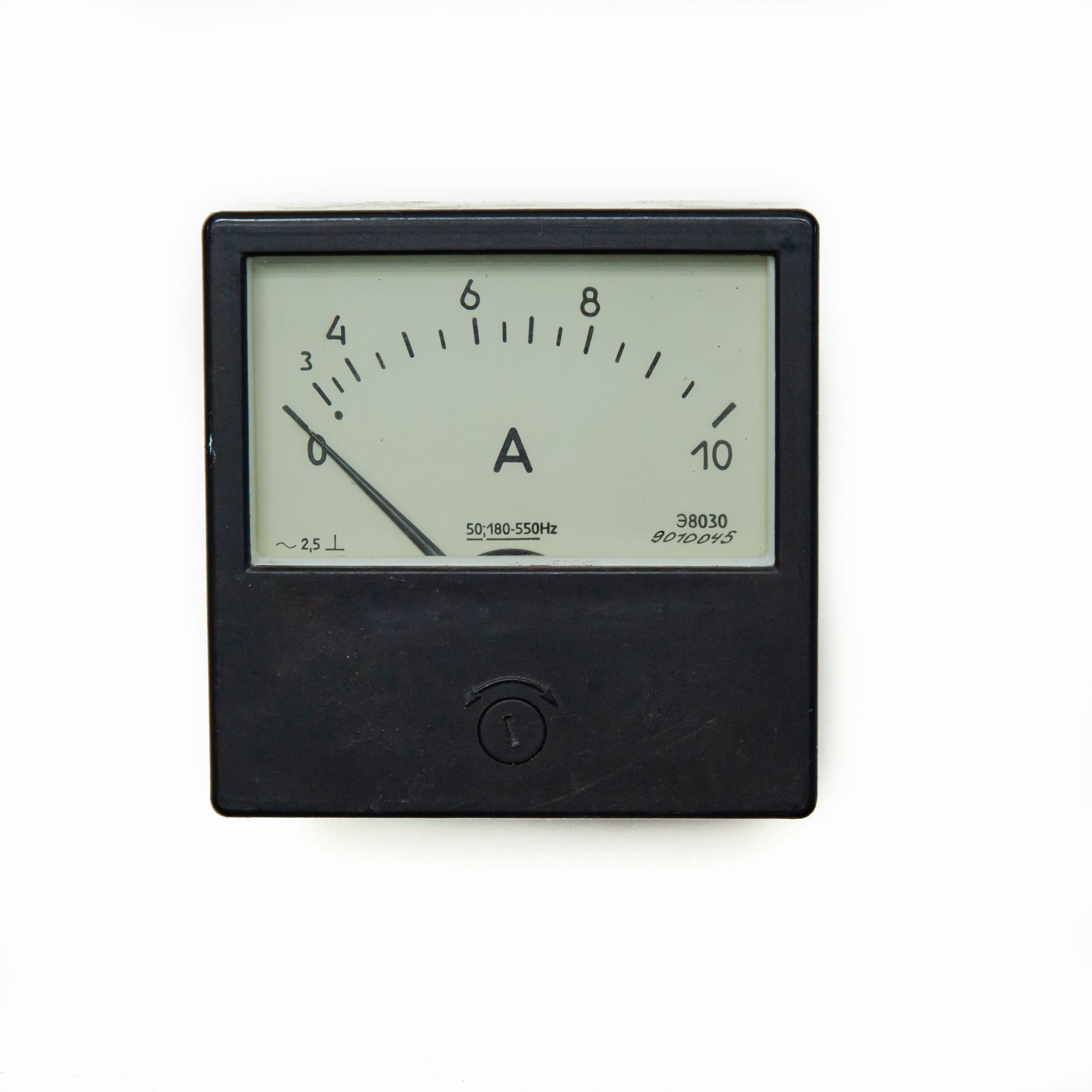 An ammeter is used to measure direct current (DC) in electrical systems.