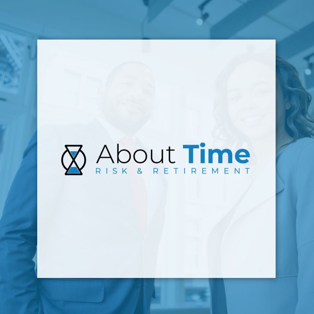 A logo for about time risk and retirement