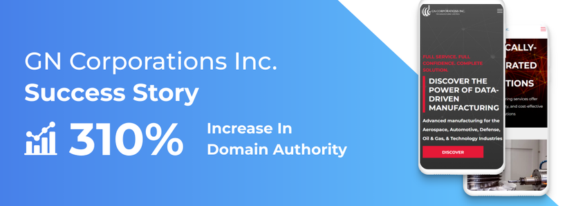 Gn corporations inc. success story increase in domain authority