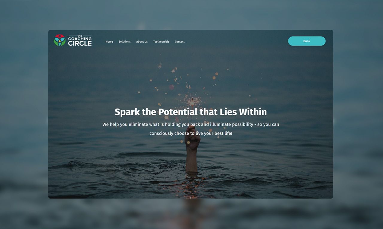 A screenshot of a website that says spark the potential that lies within