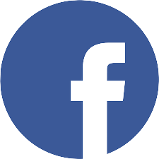 A white f in a blue circle on a white background.