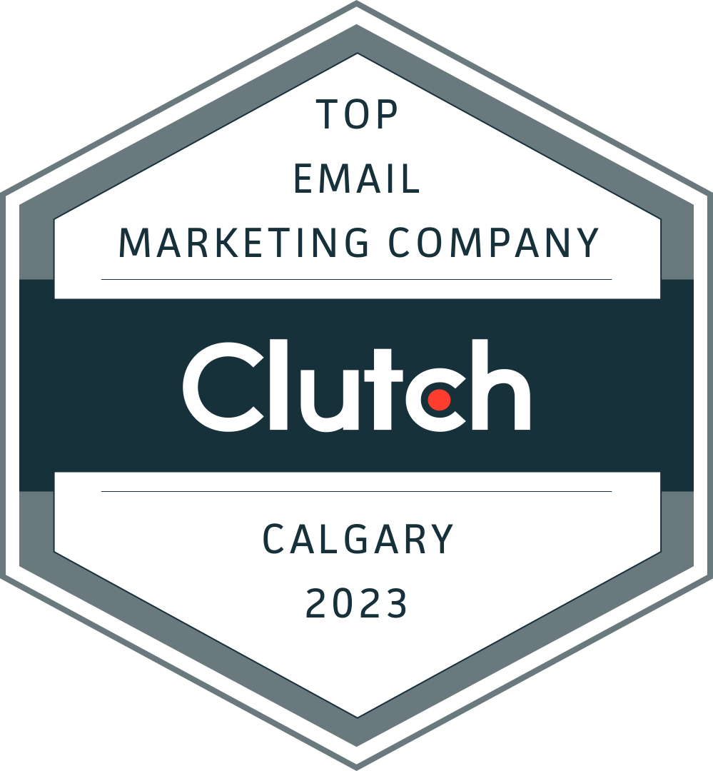 A logo for a top email marketing company in calgary.