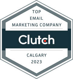 A logo for a top email marketing company in calgary.