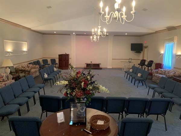 Interior and exterior photos of McHatton-Salder Funeral Chapels in Pierceton, IN.