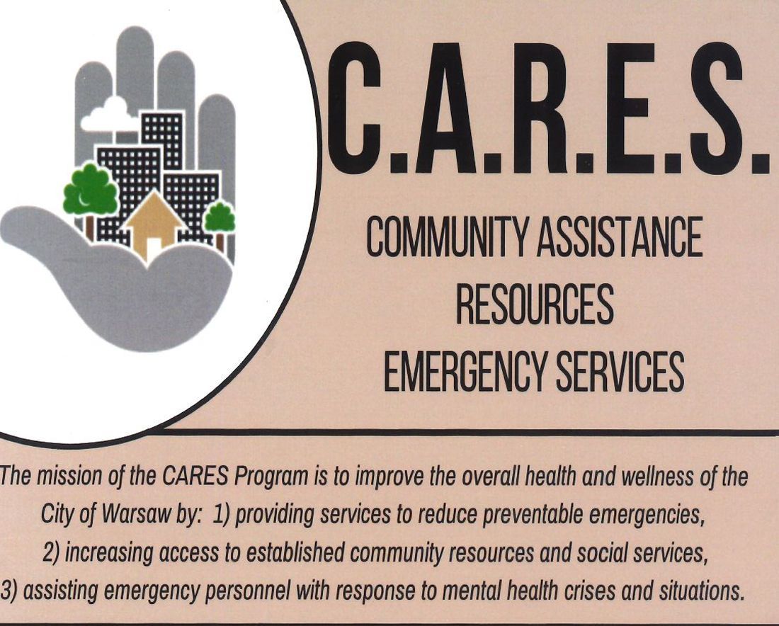 A logo for c.a.r.e.s. community assistance resources emergency services