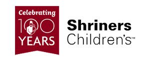 The logo for celebrating 100 years of shriners children 's.