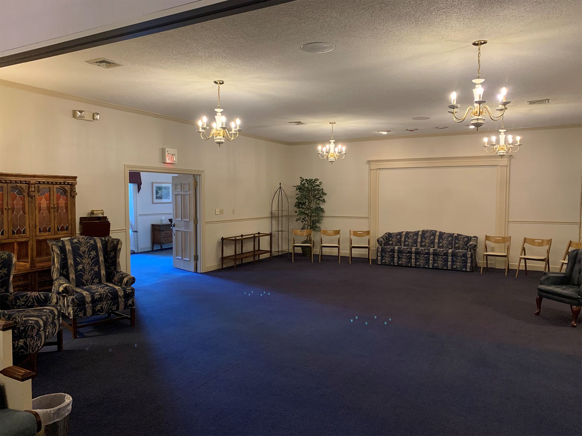 Interior and exterior photos of McHatton-Salder Funeral Chapels in Warsaw, IN.
