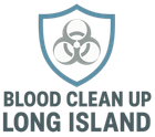 Logo: Gray biohazard symbol inside a blue shield; text reads 