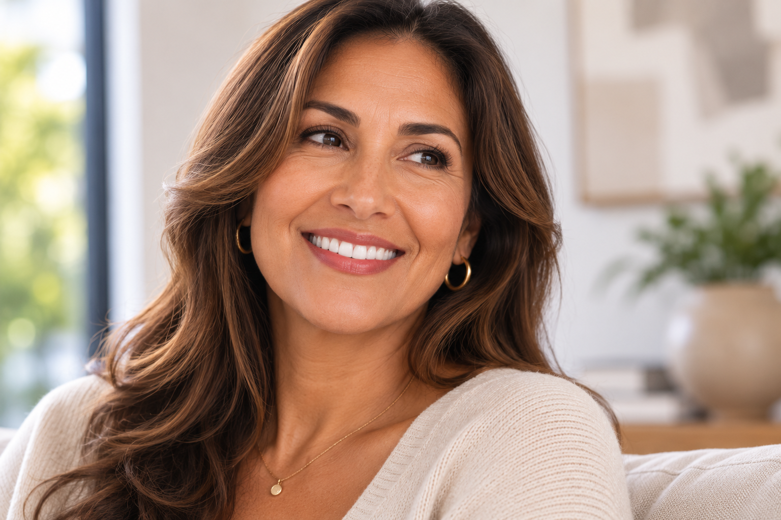 Patient smiling after Porcelain Veneers at Robert A. Lantzy DMD, Porcelain Veneers in Newtown, PA