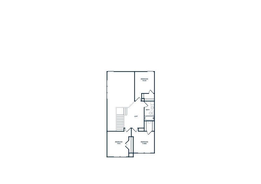 A black and white floor plan of a house on a white background.