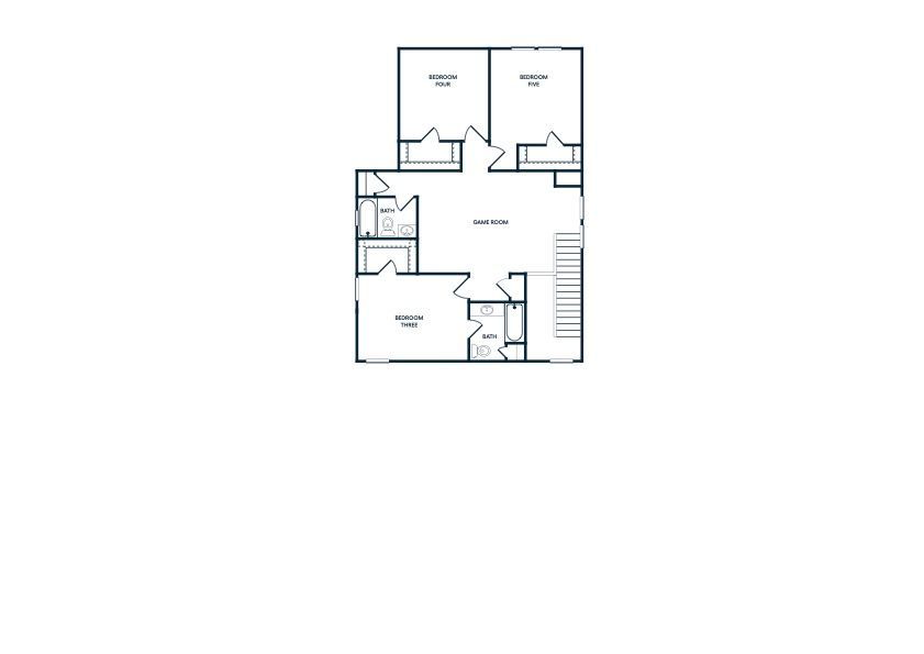 A black and white floor plan of a house on a white background.