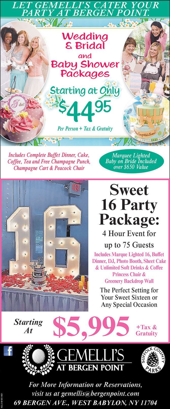 Sweet 16 Party Package