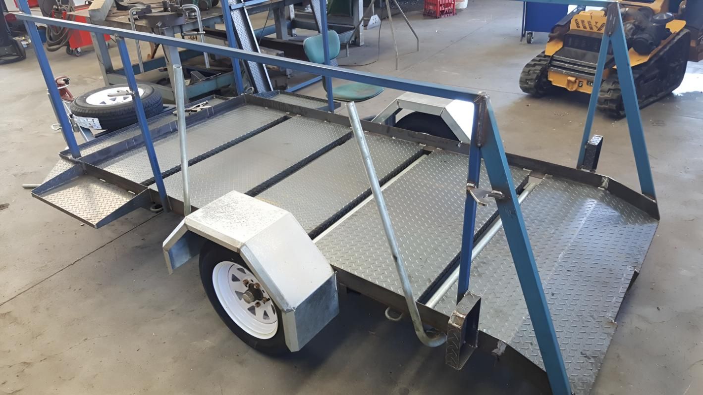 Trailer is Sitting in a Garage — Turnweld Engineering in Coolum Beach, QLD