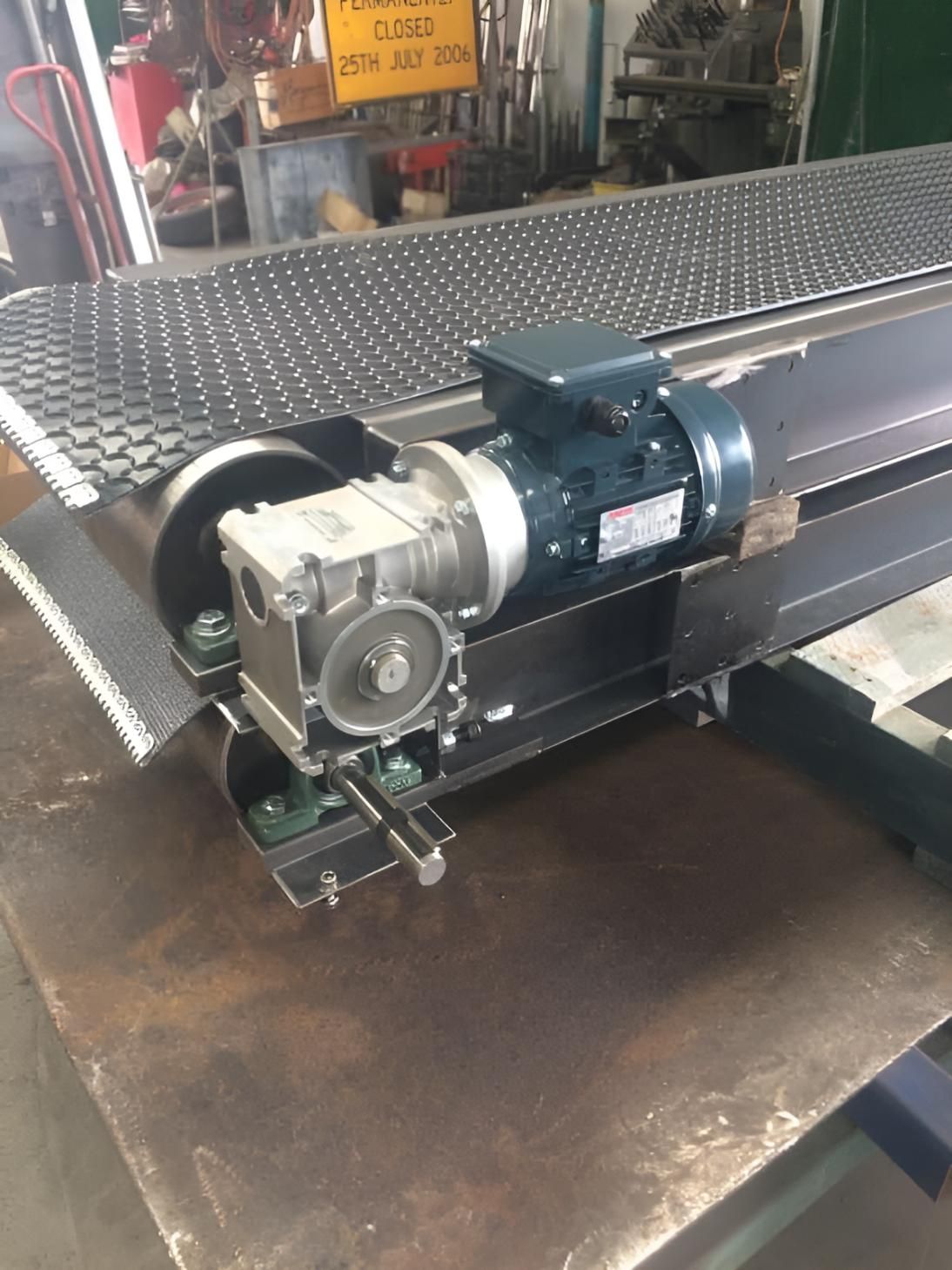 Conveyor Belt With a Motor — Turnweld Engineering in Coolum Beach, QLD