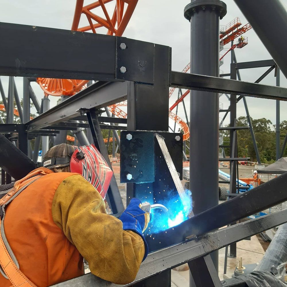 An Experienced Welder At Work