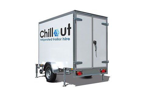 Small Chillout refrigerated trailer hire