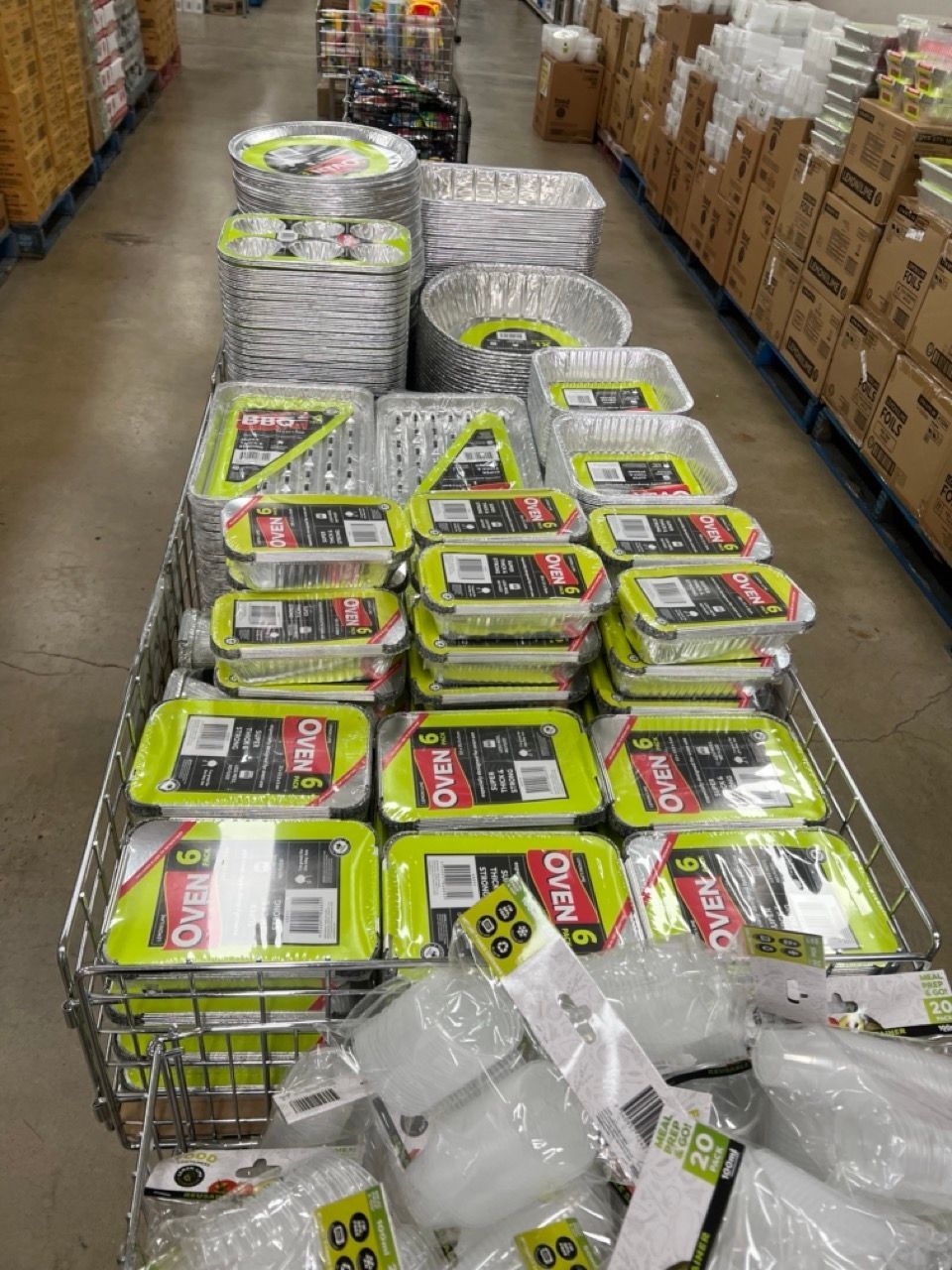 Various Aluminium Baking Tray Display — Discount Groceries in Ballarat