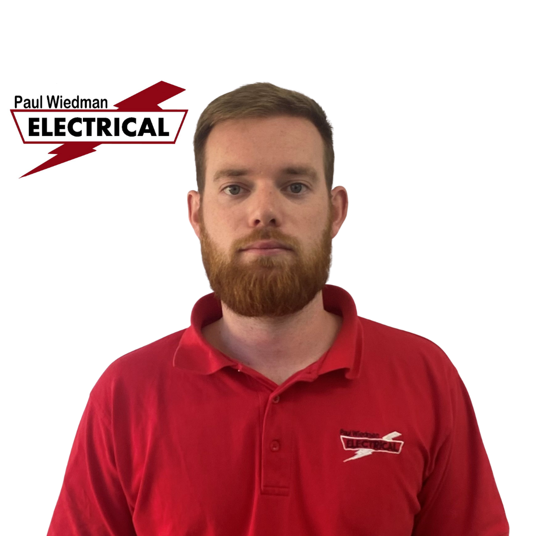 Man in red polo shirt with 