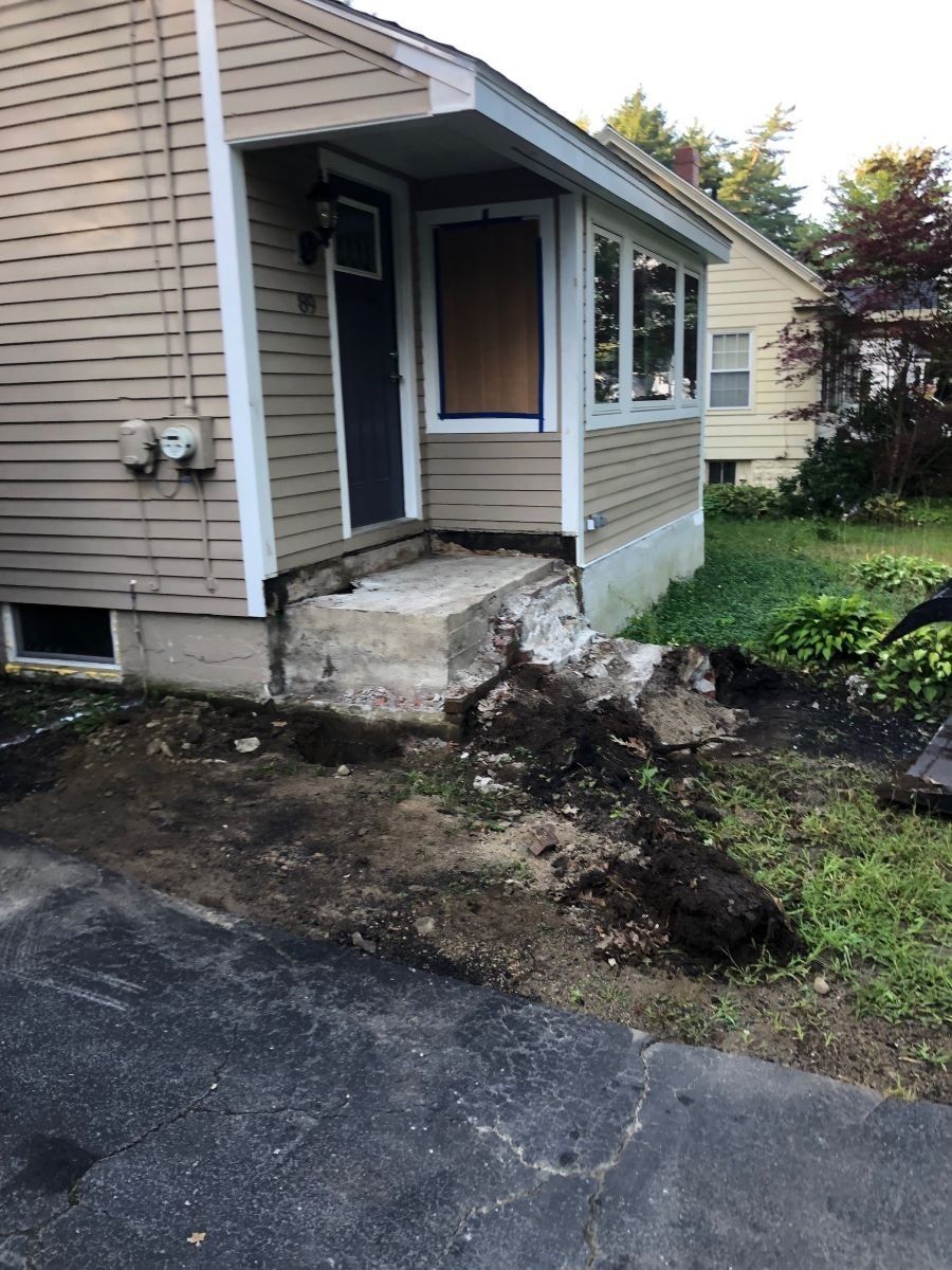 Residential Concrete Removal of front stoop