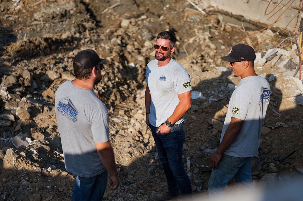 Briggs Contracting crew in the teardown of the Days Inn, Kittery, Maine